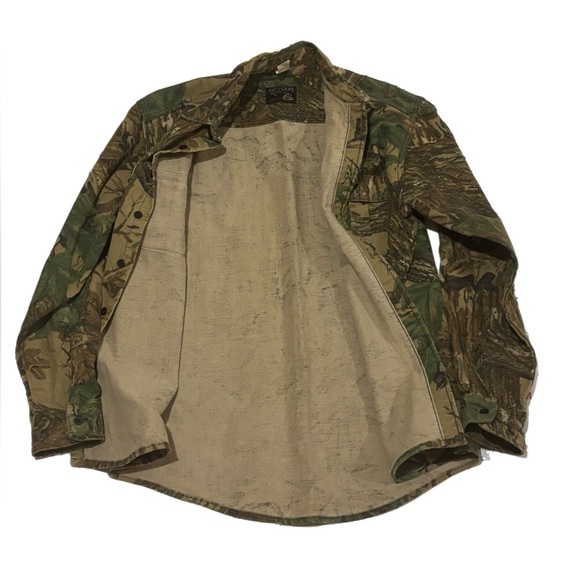 Real tree rattle brand vintage button jacket shirt long sleeve hunting … - Picture 3 of 8